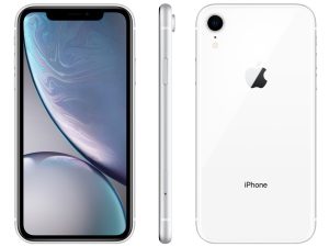 iPhone XR Apple 64GB  Branco 4G Tela 6,1”  Retina – Câmera 12MP +  Selfie 7MP iOS12 Proc.  Chip A12